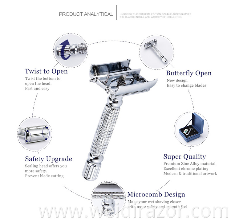 Adjustable razors safety razor butterfly